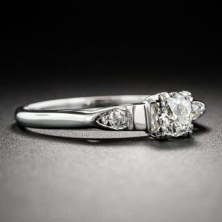 .37 Carat Mine Cut Diamond Mid-Century Engagement Ring