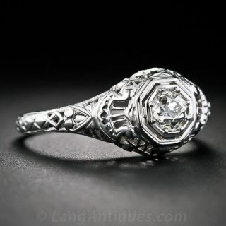 .37 Carat Vintage Diamond Engagement Ring