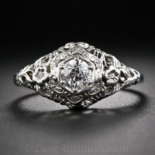 .37 Carat Vintage Diamond Engagement Ring