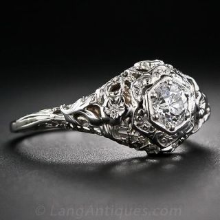 .37 Carat Vintage Diamond Engagement Ring