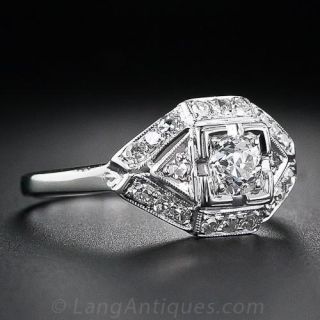 .38 Carat Art Deco Diamond Engagement Ring