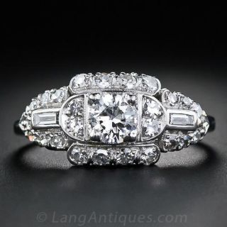 .38 Carat Art Deco Diamond Engagement Ring - 2