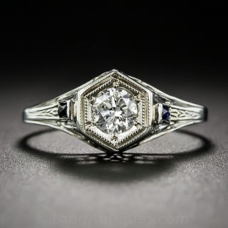 .38 Carat Art Deco Diamond Engagement Ring