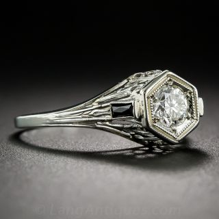 .38 Carat Art Deco Diamond Engagement Ring