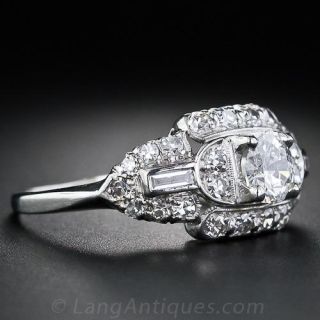 .38 Carat Art Deco Diamond Engagement Ring