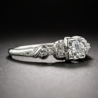 .38 Carat Art Deco Platinum and Diamond Engagement Ring