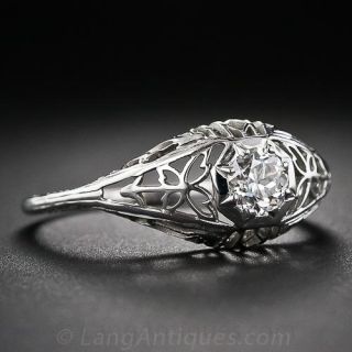 .38 Carat European-Cut Diamond Engagement Ring
