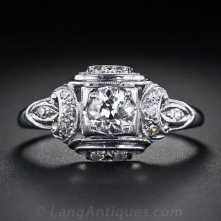 .39 Carat Art Deco Diamond Engagement Ring