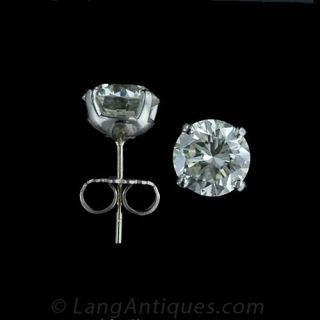 4.00 Carat Total Diamond Stud Earrings