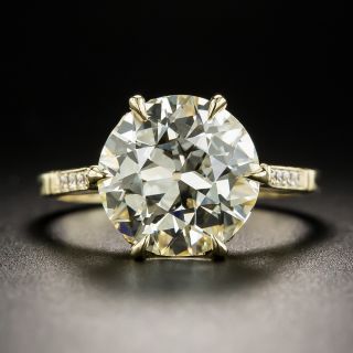  4.07 Carat European Diamond 18K Engagement Ring - GIA M VS1 - 1
