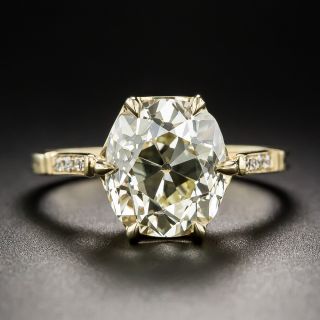 4.10 Carat Antique Cushion-Cut Diamond Ring - 1