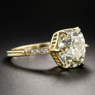 4.10 Carat Antique Cushion-Cut Diamond Ring
