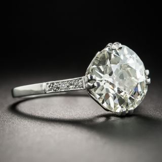 4.10 Carat European-Cut Diamond Solitaire Ring - GIA 