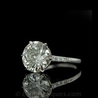4.15 ct. Art Deco Platinum and Diamond Engagement Ring