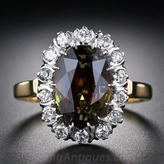 4.19 Carat Alexandrite and Diamond Ring - 2