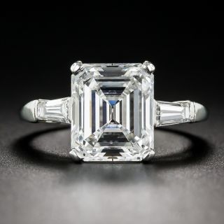 4.20 Carat Emerald-Cut  Diamond Ring GIA E/VS1