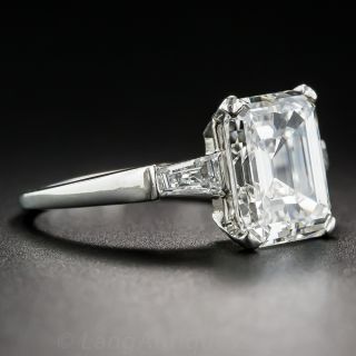 4.20 Carat Emerald-Cut  Diamond Ring GIA E/VS1