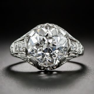 4.37 Carat GIA D/VS1 Art Deco Diamond Ring by J.E. Caldwell