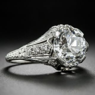 4.37 Carat GIA D/VS1 Art Deco Diamond Ring by J.E. Caldwell