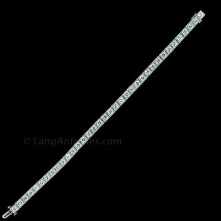 4.50 Carats Art Deco Diamond Line Bracelet