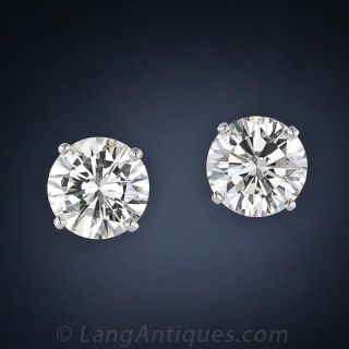 4.54 Carat Diamond Stud Earrings