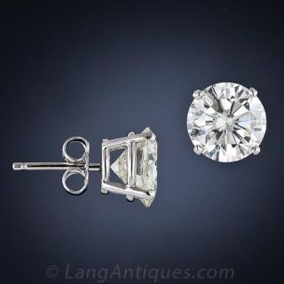 4.54 Carat Diamond Stud Earrings