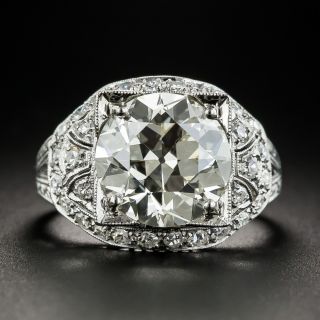 4.58 Carat Art Deco Diamond Platinum Engagement Ring - GIA - 2