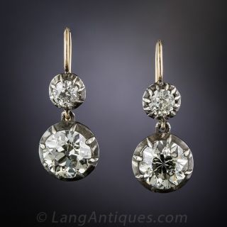 4.59 Carat Diamond Drop Earrings