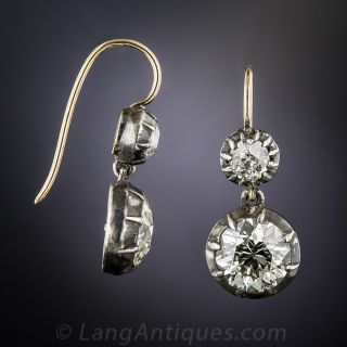 4.59 Carat Diamond Drop Earrings