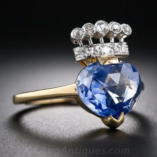 4.60 Carat Kashmir Sapphire and Diamond Ring