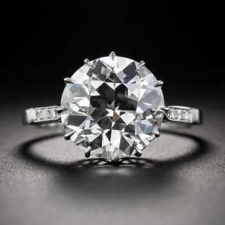 4.86 Carat European-Cut Diamond and Platinum Engagement Ring (GIA - I/SI2)