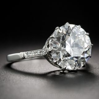 4.86 Carat European-Cut Diamond and Platinum Engagement Ring (GIA - I/SI2)