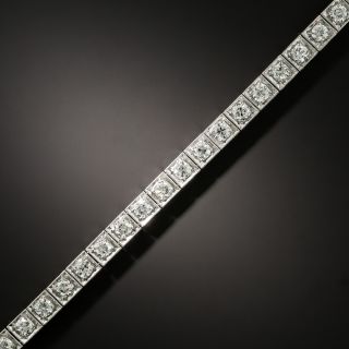 Art Deco Platinum Diamond Line Bracelet - 1