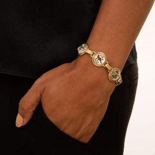 Victorian Reverse Intaglio Bird Bracelet