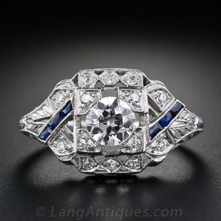 .40 Carat Art Deco Diamond Enagement Ring