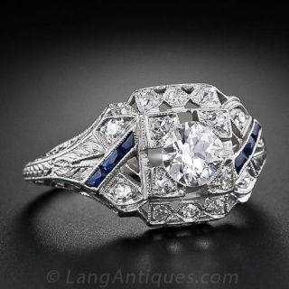 .40 Carat Art Deco Diamond Enagement Ring
