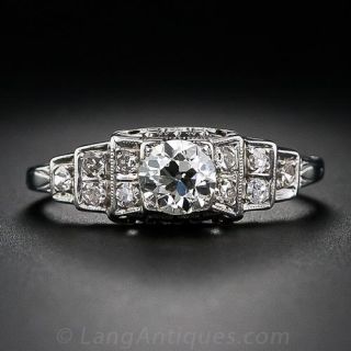 .40 Carat Art Deco Diamond Engagement Ring