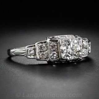 .40 Carat Art Deco Diamond Engagement Ring