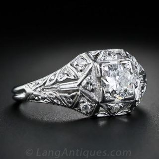 .40 Carat Art Deco Diamond Engagement Ring