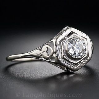 .40 Carat Art Deco Diamond Engagement Ring