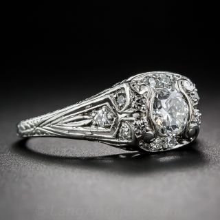.40 Carat Art Deco Diamond Engagement Ring