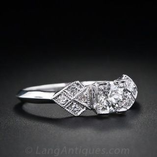.40 Carat Art Deco Diamond Engagement Ring