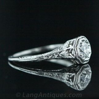 .40 Carat Art Deco Diamond Solitaire