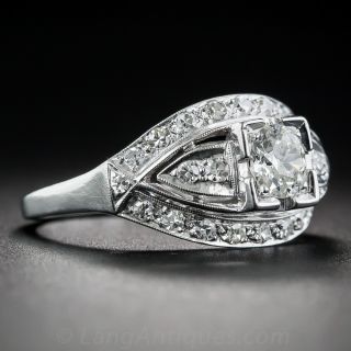 .40 Carat Diamond Art Deco Engagement Ring in Platinum 