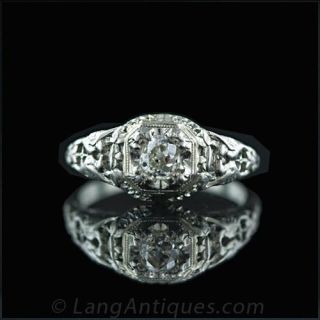 .40 Carat Diamond Engagement Ring  Circa 1920 s Main View