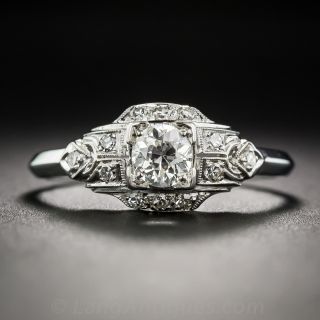 .40 Carat Diamond Platinum Art Deco Engagement Ring