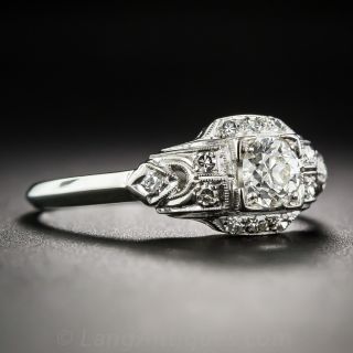 .40 Carat Diamond Platinum Art Deco Engagement Ring