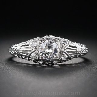 .40 Carat Edwardian Diamond Engagement Ring
