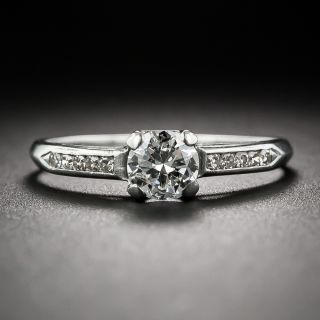 .40 Carat Platinum and Diamond 1930s Vintage Engagement Ring