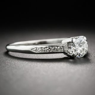 .40 Carat Platinum and Diamond 1930s Vintage Engagement Ring